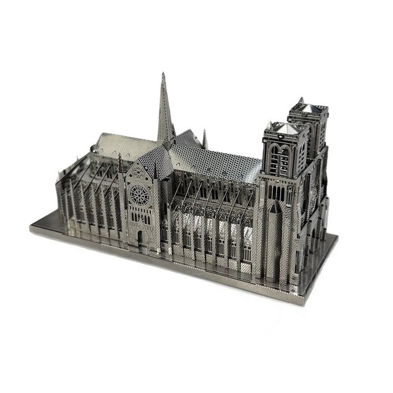 3D Metal Notre-Dame de Paris Puzzle - DIY Miniature Architectural Model Toy, Creative Desk Decor & Educational Gift