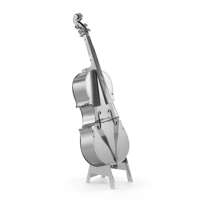 3D Metal Puzzle Cello Model - DIY Miniature Musical Instrument Craft Kit, Creative Desk Decor & Educational Gift
