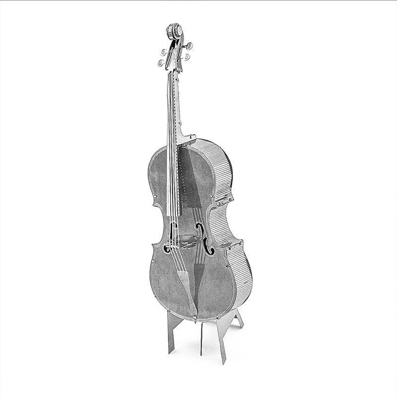 3D Metal Puzzle Cello Model - DIY Miniature Musical Instrument Craft Kit, Creative Desk Decor & Educational Gift