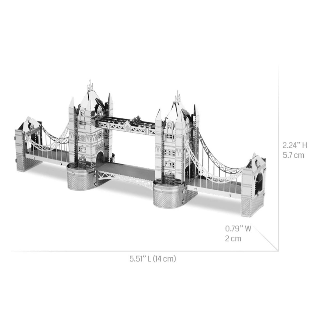 3D Metal Tower Bridge Puzzle - DIY Miniature Architectural Model Toy, Creative Desk Decor & Educational Gift