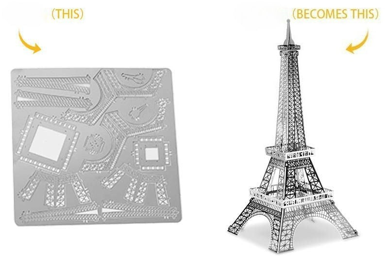3D Metal Eiffel Tower Puzzle - DIY Miniature Architectural Model Kit, Creative Desk Decor & Educational Gift
